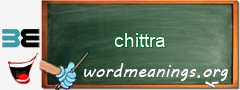 WordMeaning blackboard for chittra